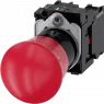 Emergency stop mushroom pushbutton, 22 mm, round,plastic, red, 1 NC, 1 NC