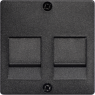 Cover plate, carbon metallic, for Modular jacks, 5TG2125