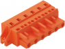 Socket header, 6 pole, pitch 7.62 mm, angled, orange, 231-706/031-000