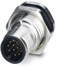 Plug, M12, 12 pole, solder pins, SPEEDCON locking, straight, 1559932