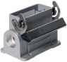 Bulkhead housing, size A10, die-cast aluminum, M25, angled, longitudinal bow locking, IP65, 1901160000