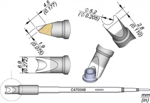 C470049 JBC Soldering tips, desoldering tips and hot air nozzles