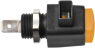 Quick pressure clamp, orange, 300 V, 16 A, faston plug, nickel-plated, ESD 798 / OR