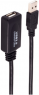 USB 2.0 extension line, USB plug type A to USB socket type A, 5 m, black