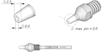 C560014 JBC Soldering tips, desoldering tips and hot air nozzles