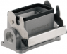 Bulkhead housing, size B10, die-cast aluminum, M20, angled, longitudinal bow locking, IP65, 1901620000