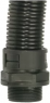 Straight hose fitting, M12, 10 mm, polyamide, IP68, black, (L) 8.9 mm
