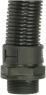 Straight hose fitting, M16, 12 mm, polyamide, IP68, black, (L) 8.6 mm