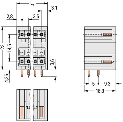 734-405 WAGO PCB Connection Systems Image 2