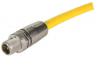 Sensor actuator cable, M12-cable plug, straight to open end, 8 pole, 2 m, PUR, yellow, 21330100850020