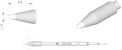 C245405 JBC Soldering tips, desoldering tips and hot air nozzles