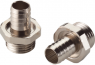 Straight hose fitting, M16, brass, nickel-plated, IP54/IP68, metal, (L) 25 mm