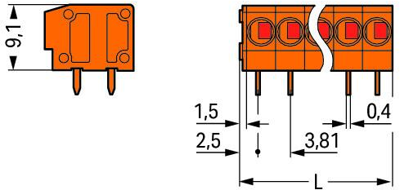 235-110/330-000 WAGO PCB Terminal Blocks Image 2