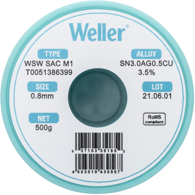 WSW SAC M1 0,8MM 500G Weller Solder Wires Image 3