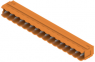 Pin header, 16 pole, pitch 5 mm, angled, orange, 1581000000