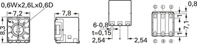 S-7011EA Nidec Copal Slide Switches and Coding Switches