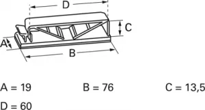 SL 60X12 MM Cable Holders