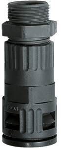 Plastic tube fitting, M25, plastic, IP66, gray, (L) 82 mm