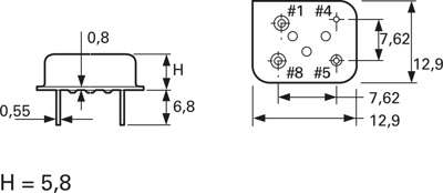 O- 11,059200M-AQO 08-50-5,0-A Auris Oscillators Image 2