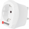 Mains adapter, Europe > UK, 2 or 3 pole, white