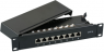 Patch panel, 8 x RJ45, horizontal, 1-row, (W x H x D) 254.6 x 44 x 108 mm, black, 37736SW.8