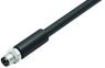 Sensor actuator cable, M8-cable plug, straight to open end, 4 pole, 5 m, PUR, black, 4 A, 77 3505 0000 50704-0500