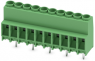 PCB terminal, 10 pole, pitch 6.35 mm, AWG 24-10, 41 A, screw connection, green, 1777626