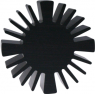 LED heatsink, 3 to 1.8 K/W, black anodized