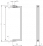 Front Handle, Width 7 mm, Height 48 mm