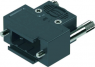 D-Sub connector housing, size: 1 (DE), straight 180°, cable Ø 1.5 to 7.5 mm, thermoplastic, black, 09670090492160