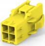 Socket housing, 4 pole, pitch 3.96 mm, yellow, 368589-4