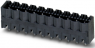 Pin header, 11 pole, pitch 5 mm, straight, black, 1837349