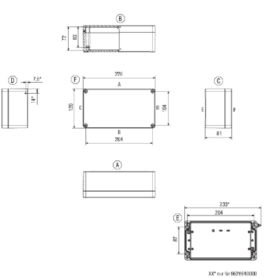 9526940000 Weidmüller General Purpose Enclosures Image 2