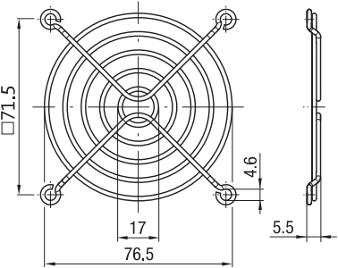 LZ 32-14 ebm-papst Finger Guards, Fan Covers Image 2