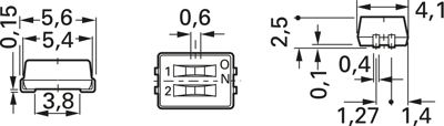 CHS-02A Nidec Copal Slide Switches and Coding Switches