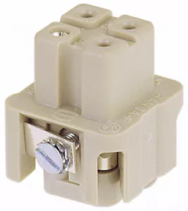 Socket contact insert, 3A, 3 pole, equipped, screw connection, with PE contact, 09200032711
