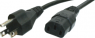 Device connection line, North America, plug type B, straight on C13 jack, straight, SVT 3 x AWG 18, black, 2 m