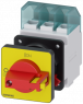 Emergency stop load-break switch, Rotary actuator, 3 pole, 25 A, 690 V, (W x H x D) 49 x 66 x 113.5 mm, front mounting, 3LD2150-0TK13