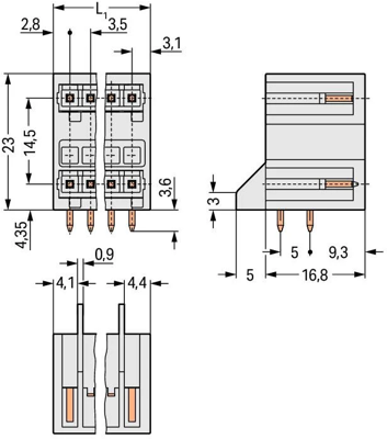 734-402/001-000 WAGO PCB Connection Systems Image 2