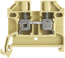 Through terminal block, screw connection, 0.5-4.0 mm², 2 pole, 24 A, 8 kV, beige/yellow, 0380460000