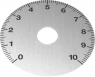 Scale disc, Ø 20 mm, 0-10, 270°, for shafts to 7 mm, 60.10.010