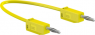 Measuring lead with (2 mm plug, spring-loaded, straight) to (2 mm plug, spring-loaded, straight), 150 mm, yellow, PVC, 0.5 mm², CAT O