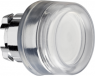 Pushbutton, illuminable, groping, waistband round, white, front ring silver, mounting Ø 22 mm, ZB4BW513