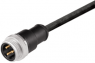 Sensor actuator cable, 7/8"-cable plug, straight to open end, 3 pole, 10 m, PUR, black, 12 A, 1292081000