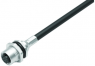 Sensor actuator cable, M12-flange socket, straight to open end, 8 pole, 0.5 m, PUR, black, 2 A, 70 3482 287 08