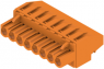 Socket header, 8 pole, pitch 5 mm, angled, orange, 1958810000