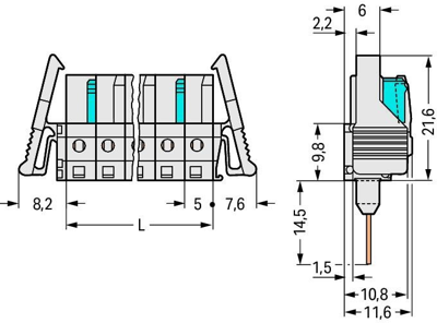 722-140/005-000/039-000 WAGO PCB Connection Systems Image 2