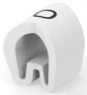 PVC cable maker, imprint "O", (L x W x H) 4.75 x 4.5 x 3 mm, max. bundle Ø 2 mm, white, EC0159-000