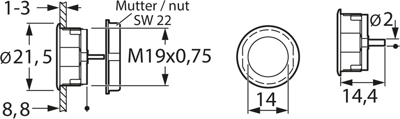 1241.2821 SCHURTER Pushbutton Switches Image 2