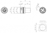 Socket, M12, 4 pole, solder connection, straight, 934529004